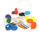 PAINT CUPS & BRUSHES SET 10 CUPS W/-Arts & Crafts-JadeMoghul Inc.