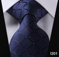 Paisley Check Dot 3.4" 100%Silk Wedding Jacquard Woven Men Classic Man's Tie Necktie #I2-I201-JadeMoghul Inc.
