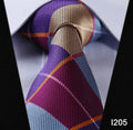 Paisley Check Dot 3.4" 100%Silk Wedding Jacquard Woven Men Classic Man's Tie Necktie #I2-I205-JadeMoghul Inc.