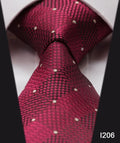 Paisley Check Dot 3.4" 100%Silk Wedding Jacquard Woven Men Classic Man's Tie Necktie #I2-I206-JadeMoghul Inc.
