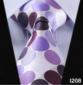 Paisley Check Dot 3.4" 100%Silk Wedding Jacquard Woven Men Classic Man's Tie Necktie #I2-I208-JadeMoghul Inc.