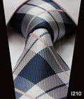 Paisley Check Dot 3.4" 100%Silk Wedding Jacquard Woven Men Classic Man's Tie Necktie #I2-I210-JadeMoghul Inc.