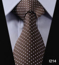 Paisley Check Dot 3.4" 100%Silk Wedding Jacquard Woven Men Classic Man's Tie Necktie #I2-I214-JadeMoghul Inc.