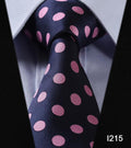 Paisley Check Dot 3.4" 100%Silk Wedding Jacquard Woven Men Classic Man's Tie Necktie #I2-I215-JadeMoghul Inc.