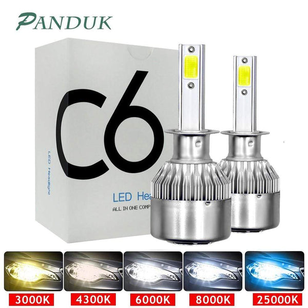 PANDUK C6 H1 H3 Led Headlight Bulbs H7 LED Car Lights H4 LED 880 H11 HB3 9005 HB4 9006 H13 6000K 72W 12V 8000LM Auto Headlamps JadeMoghul Inc. 