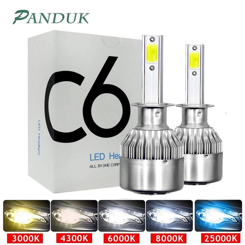 PANDUK C6 H1 H3 Led Headlight Bulbs H7 LED Car Lights H4 LED 880 H11 HB3 9005 HB4 9006 H13 6000K 72W 12V 8000LM Auto Headlamps JadeMoghul Inc. 