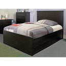 Panel Beds Plush Dark Brown Finish Twin Size Chest Bed With 6 Drawers on metal glides. Benzara