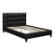 Panel Beds PU Full Bed, Black Benzara