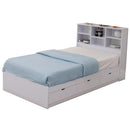 Panel Beds Sophisticated Snow White Finish Twin Size Chest Bed With 3 Drawers. Benzara