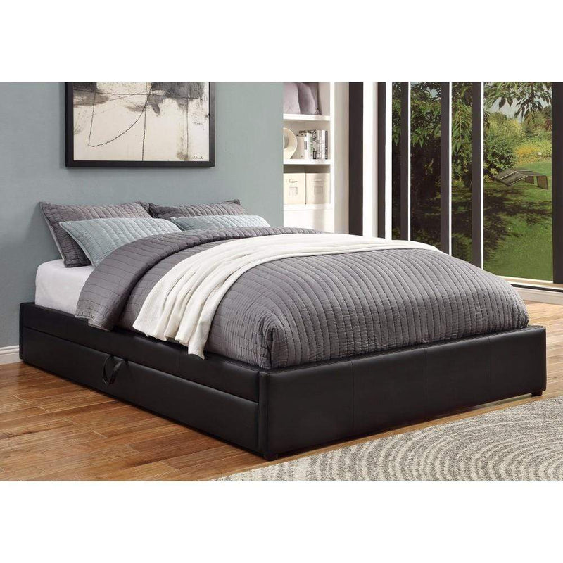 Panel Beds Stylish And Comfortable Queen Size Bed, Black Benzara