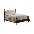 Transitional Twin Size Metal Bed, Black