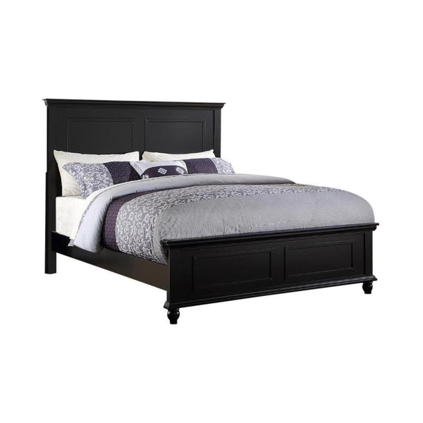 Wooden C.King Bed, Black