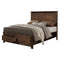 Wooden Queen Bed With Display And Storage Drawers, Oak Finish