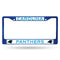 Car License Plate Frame Panthers Blue Colored Chrome Frame