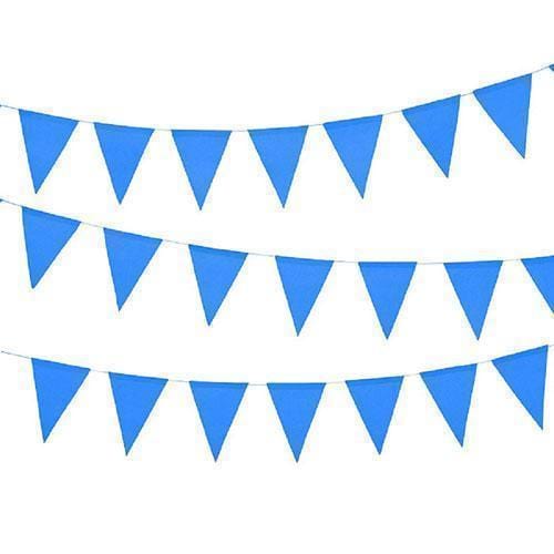 Paper Pennant Banner - Royal Blue (Pack of 1)-Wedding Reception Decorations-JadeMoghul Inc.