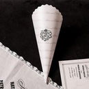 Parisian Love Letter Petal Cones Silver (Pack of 1)-Weddingstar-Pewter Grey-JadeMoghul Inc.