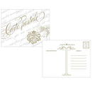 Parisian Love Letter Post Card Vintage Gold (Pack of 1)-Weddingstar-Black-JadeMoghul Inc.