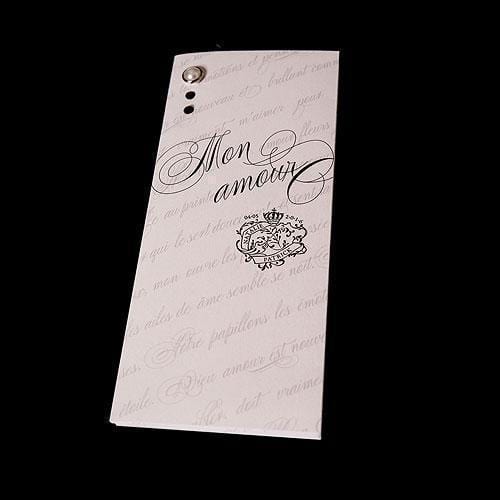 Parisian Love Letter Trifold Program Vintage Gold (Pack of 1)-Wedding Ceremony Stationery-Black-JadeMoghul Inc.