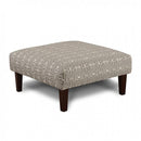 Parker Contemporary Ottoman, Triangle Pattern-Footstools and Ottomans-Gray-Polyproperlene fabric-JadeMoghul Inc.