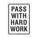 PASS WITH HARD WORK LP LARGE POSTER-Learning Materials-JadeMoghul Inc.