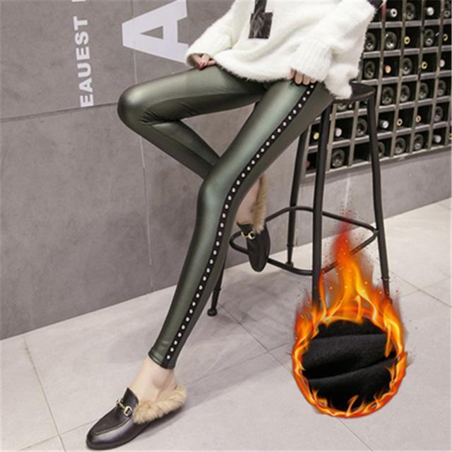 Patent Leather Stretchable Skinny Pants AExp