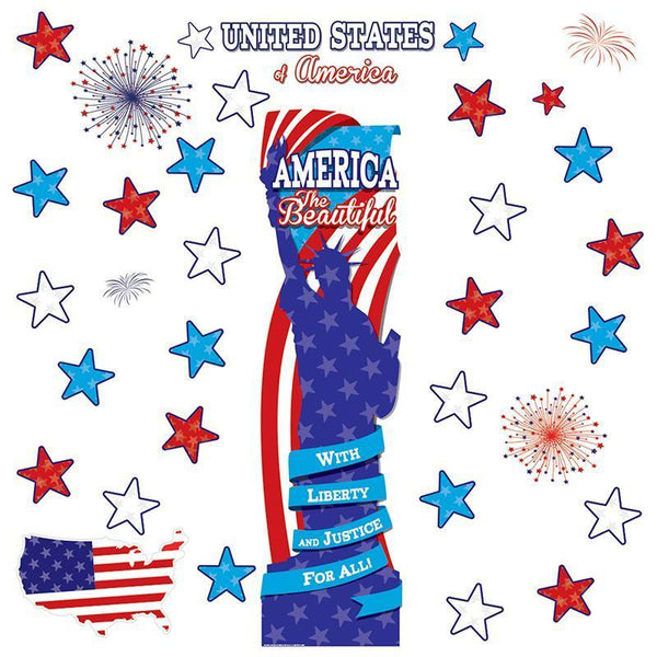 PATRIOTIC ALLINONE DOOR DECOR KITS-Learning Materials-JadeMoghul Inc.