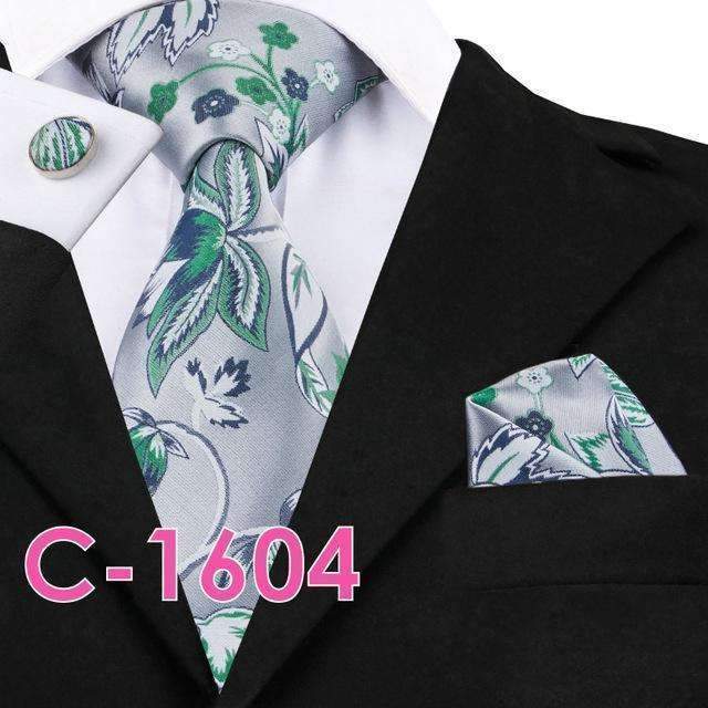 Patterened Men's Silk Neck Ties-C1604-JadeMoghul Inc.