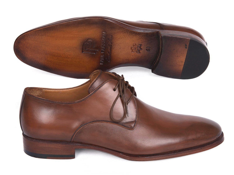 Paul Parkman (FREE Shipping) Antique Brown Derby Shoes (ID