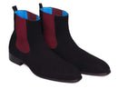 Paul Parkman (FREE Shipping) Black Suede Chelsea Boots (ID