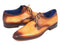 Paul Parkman (FREE Shipping) Brown & Camel Hand-Painted Derby Shoes (ID