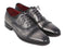 Paul Parkman (FREE Shipping) Captoe Oxfords Gray & Black Hand Painted Shoes (ID#077-GRY) PAUL PARKMAN