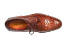 Paul Parkman (FREE Shipping) Genuine Crocodile Goodyear Welted Derby Shoes (ID