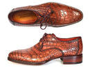 Paul Parkman (FREE Shipping) Genuine Crocodile Goodyear Welted Derby Shoes (ID