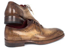 Paul Parkman (FREE Shipping) Goodyear Welted Men's Wingtip Oxfords Antique Olive (ID