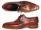 Paul Parkman (FREE Shipping) Goodyear Welted Square Toe Apron Derby Shoes Brown (ID