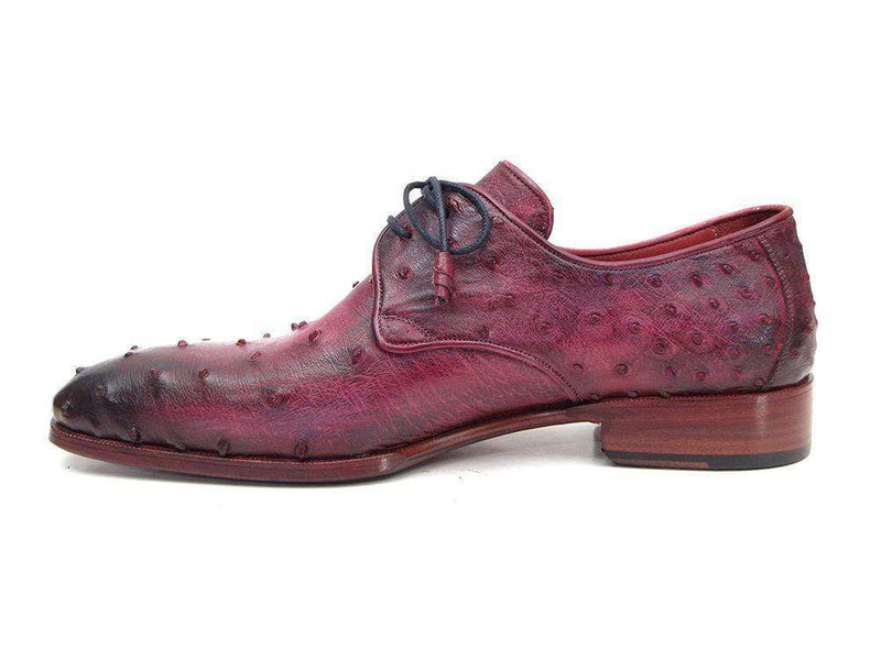 Paul Parkman (FREE Shipping) Lilac Genuine Ostrich Derby Shoes (ID
