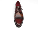 Paul Parkman (FREE Shipping) Men's Bordeaux / Tobacco Derby Shoes Leather Upper and Leather Sole (ID