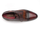 Paul Parkman (FREE Shipping) Men's Bordeaux / Tobacco Derby Shoes Leather Upper and Leather Sole (ID