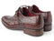 Paul Parkman (FREE Shipping) Men's Brown Genuine Crocodile Derby Shoes (ID