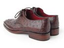 Paul Parkman (FREE Shipping) Men's Brown Genuine Ostrich Derby Shoes (ID