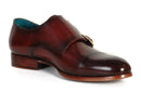 Paul Parkman (FREE Shipping) Men's Cap-Toe Double Monkstraps Brol Dark Brown (ID