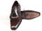 Paul Parkman (FREE Shipping) Men's Captoe Oxfords Bordeaux & Brown Hand-Painted (ID