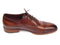 Paul Parkman (FREE Shipping) Men's Captoe Oxfords Brown Hand Painted Shoes (ID