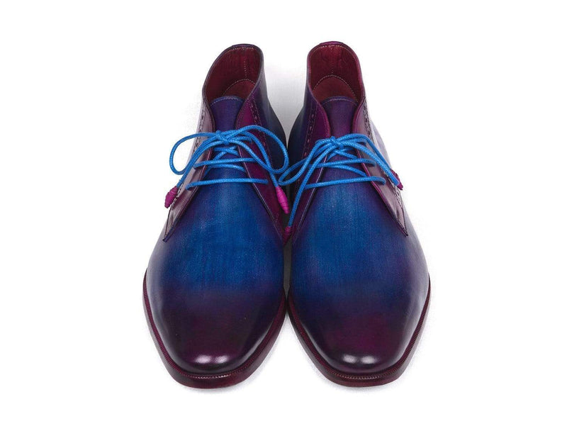 Paul Parkman (FREE Shipping) Men's Chukka Boots Blue & Purple (ID