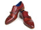 Paul Parkman (FREE Shipping) Men's Double Monkstrap Burgundy Leather (ID