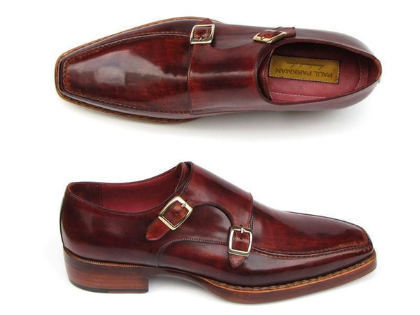 Paul Parkman (FREE Shipping) Men's Double Monkstrap Goodyear Welted Shoes (ID#061-BRD) PAUL PARKMAN