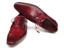 Paul Parkman (FREE Shipping) Men's Ghillie Lacing Side Handsewn Dress Shoes - Burgundy Leather Upper and Leather Sole (ID