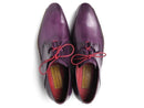 Paul Parkman (FREE Shipping) Men's Ghillie Lacing Side Handsewn Dress Shoes - Purple Leather Upper and Leather Sole (ID
