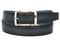 Paul Parkman (FREE Shipping) Men's Leather Belt Dual Tone Brown & Blue (ID#B01-BRW-BLU) PAUL PARKMAN