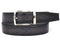 Paul Parkman (FREE Shipping) Men's Leather Belt Dual Tone Hand-Painted Gray & Black (ID#B01-GRY-BLK) PAUL PARKMAN